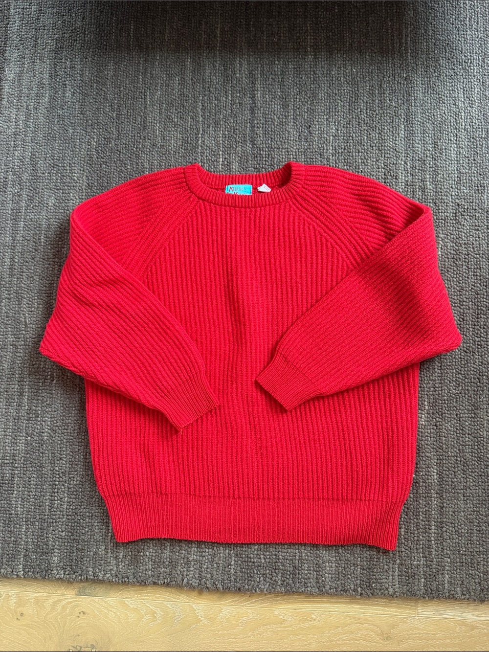Vintage Kenzo Fisherman Wool Sweater Cherry Red